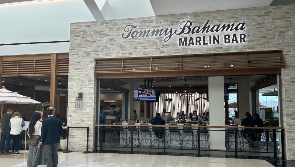 Tommy Bahama Marlin Bar King of Prussia Mall entrance.