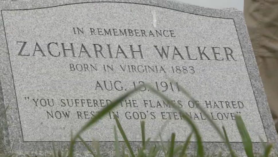 Zachariah Walker memorial grave.