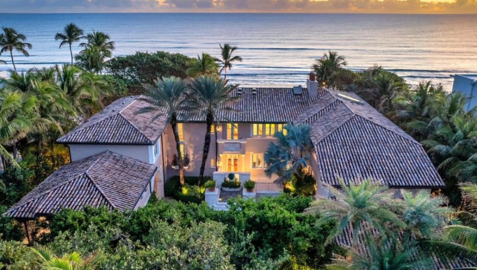 Aerial view of former Advanta CEO's Florida mansion.