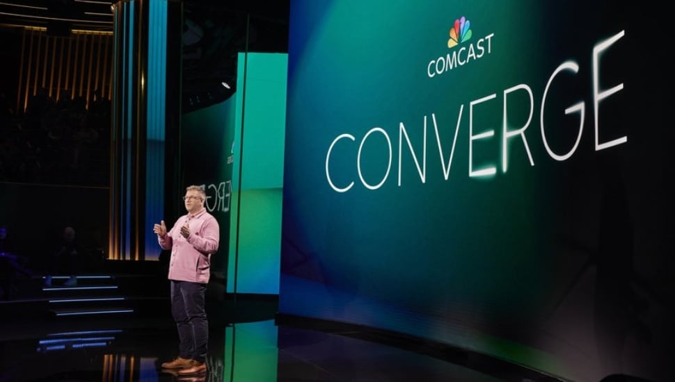 Comcast Chief Product Officer Fraser Stirling speaking at a Converge event.