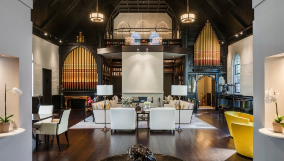 A Gothic Revival Chapel that's been converted into a modern town home. This Gothic Revival Chapel was turned into a town home by John Milner Architects in Chadds Ford.