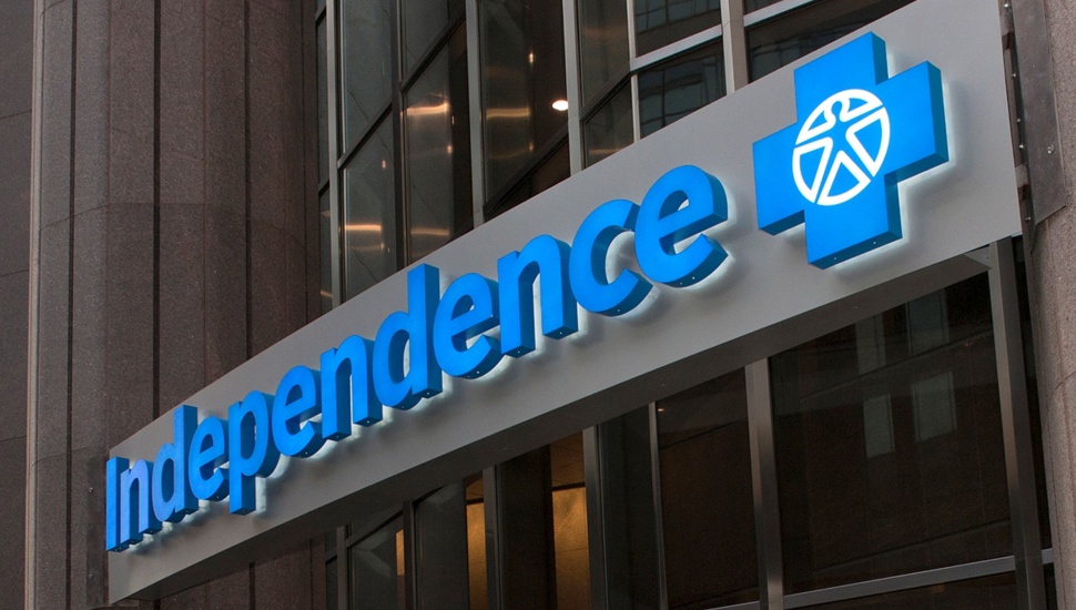 Health insurance company's signage on building.