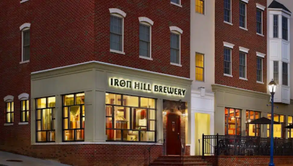 Exterior of former Iron Hill Brewery in Phoenixville.