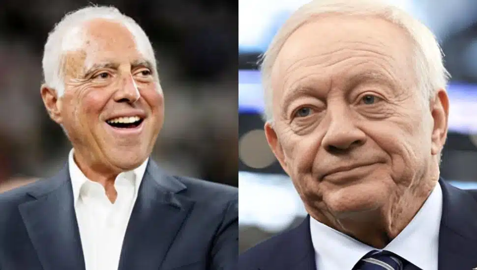 A side-by-side of Jeffrey Lurie and Jerry Jones.
