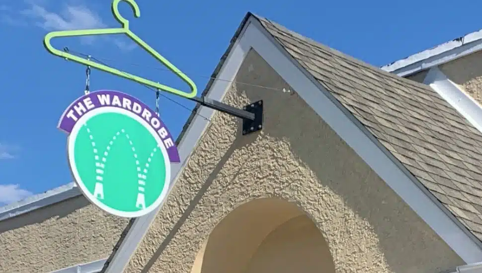 The Wardrobe sign hangs above one of their locations.