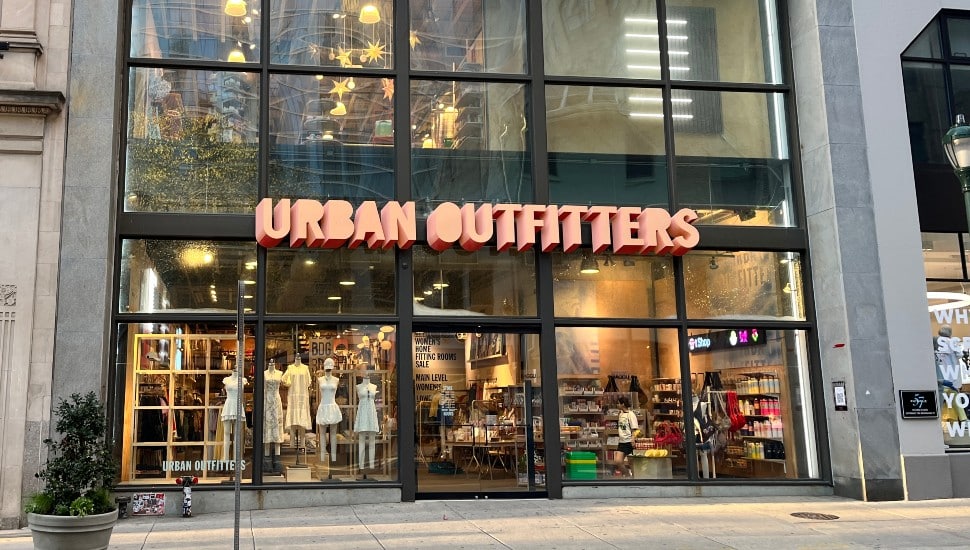 Urban Outfitters' Walnut Street storefront in Philadelphia.