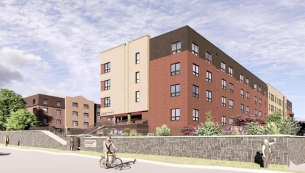 A rendering of HumanGood's Ardmore House II under construction.