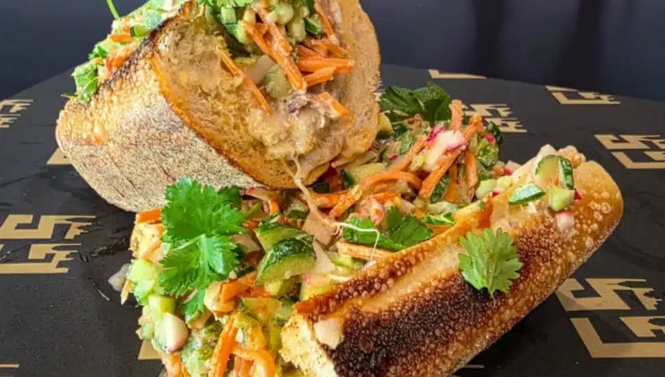 Roast pork Bánh Mi sandwich from Gazzo's Steaks.