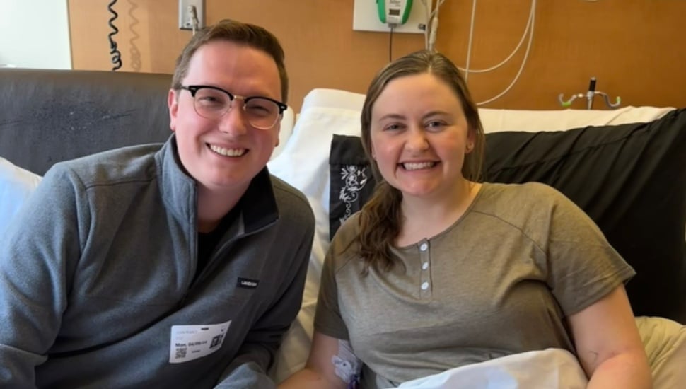 John Pearce and Megan Barbieri have won a free wedding from Finley Catering