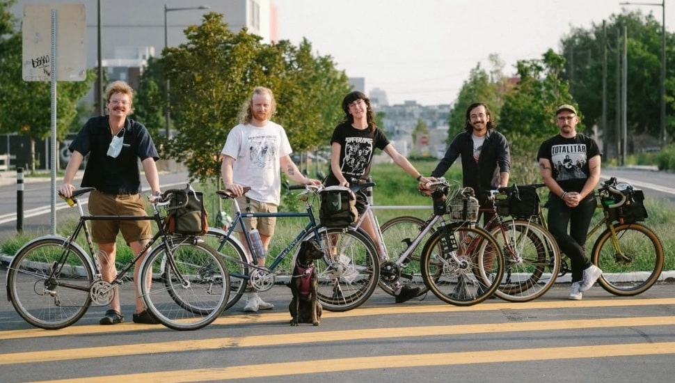 Keystone Bike Co. employees with their bikes.