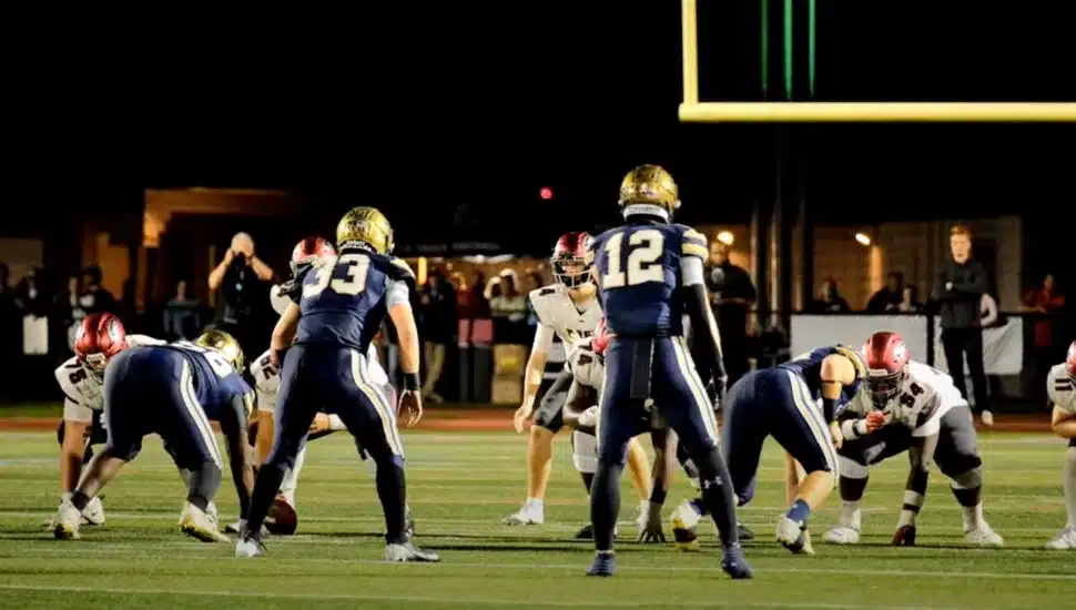 La Salle College High School football team lines up against St. Joe's Prep