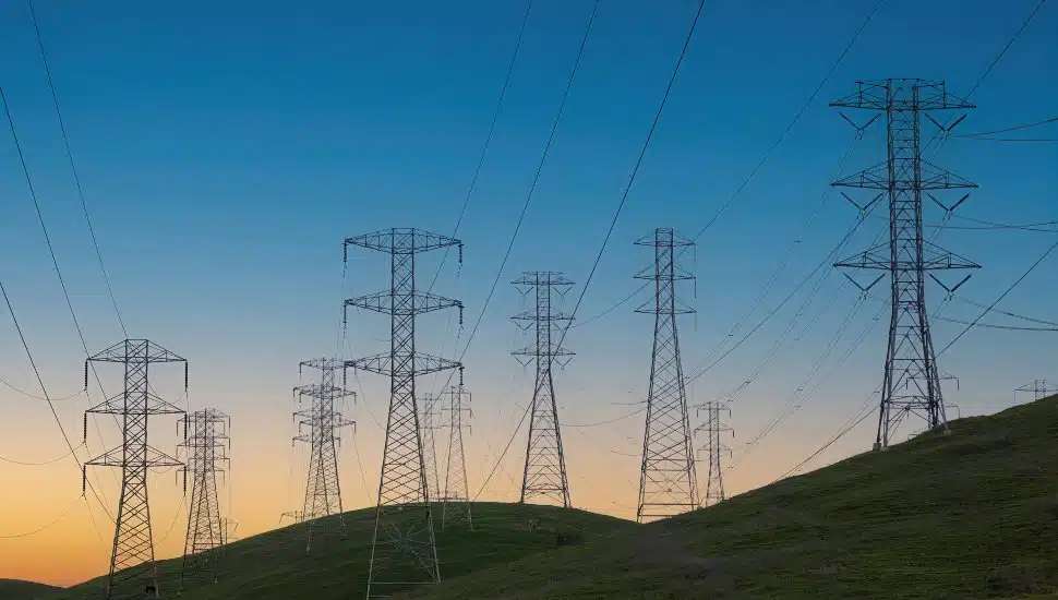 High Voltage Power Lines at the Crack of Dawn.