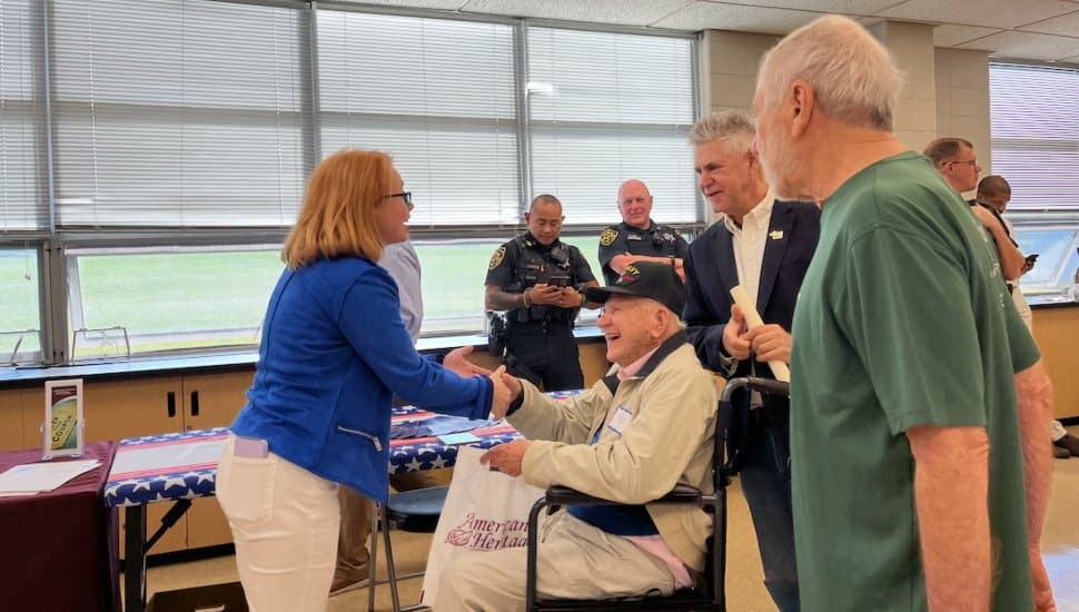 Montgomery County Recorder of Deeds Jeanne Sorg meets with Veterans.