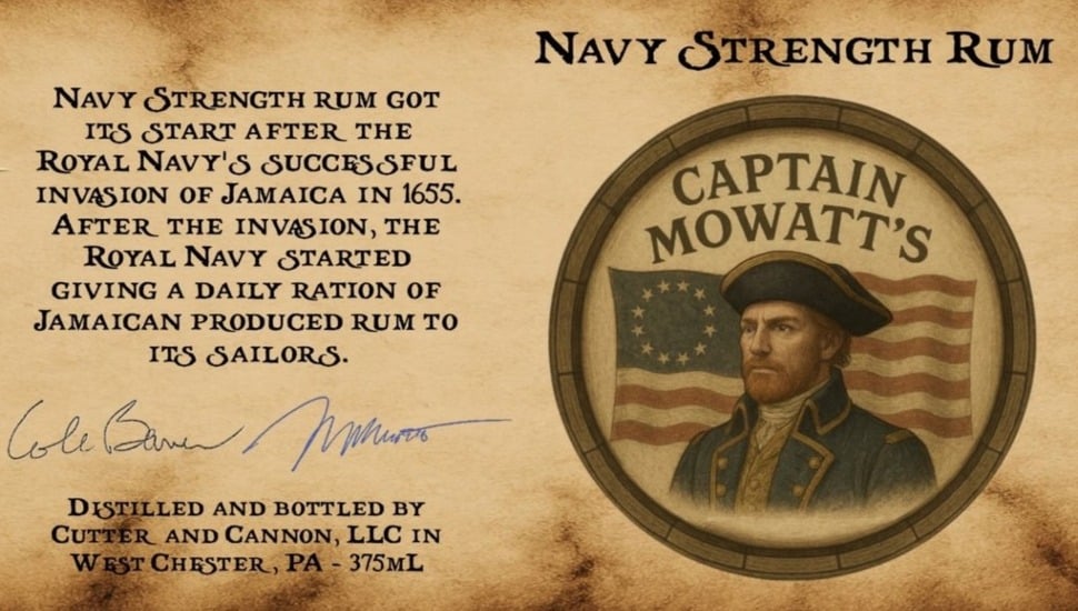 Cutter and Cannon Spirits flyer with a pirate.