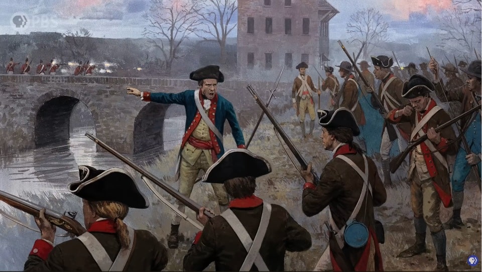 Painting of the Battle of Brandywine.
