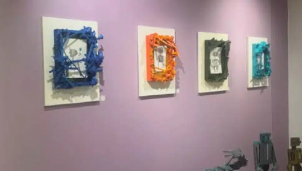 Art from Jake Weinstein's "Clankers" exhibit.