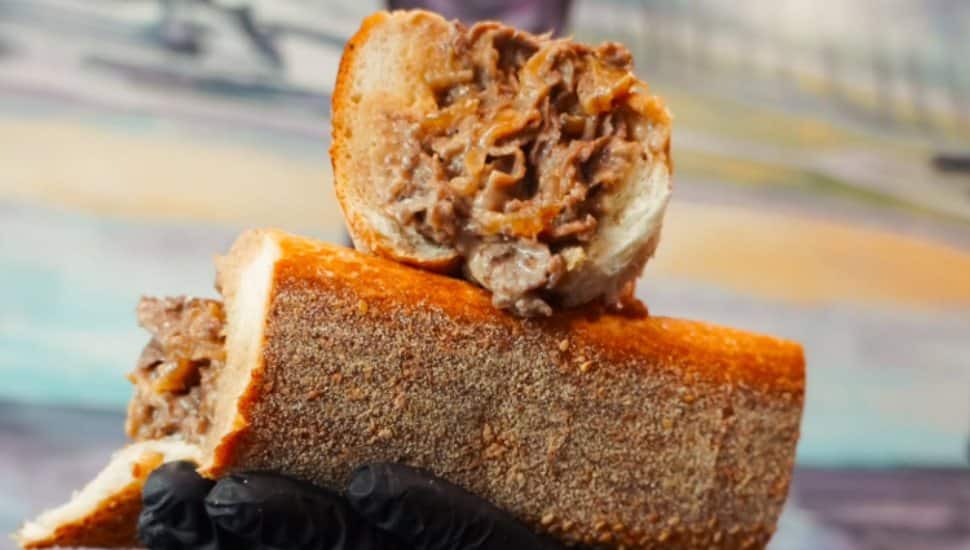 A cheesesteak from Gazzo's Steaks.