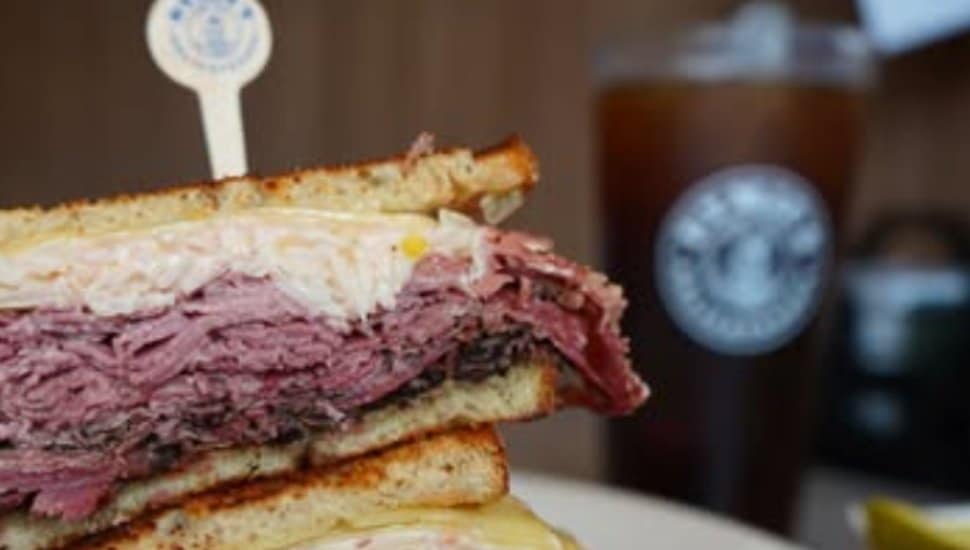 A Reuben from Hymie's Deli.