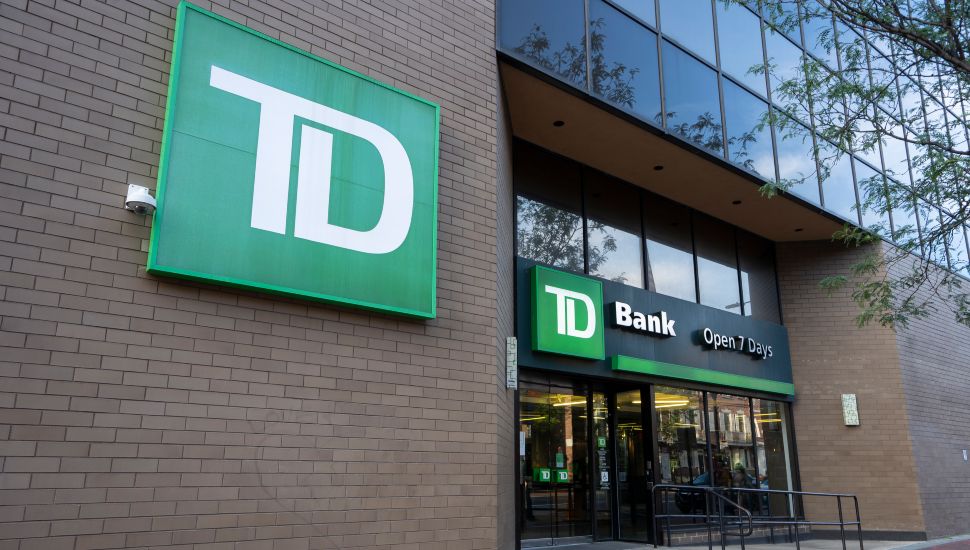 TD Bank branch outside.