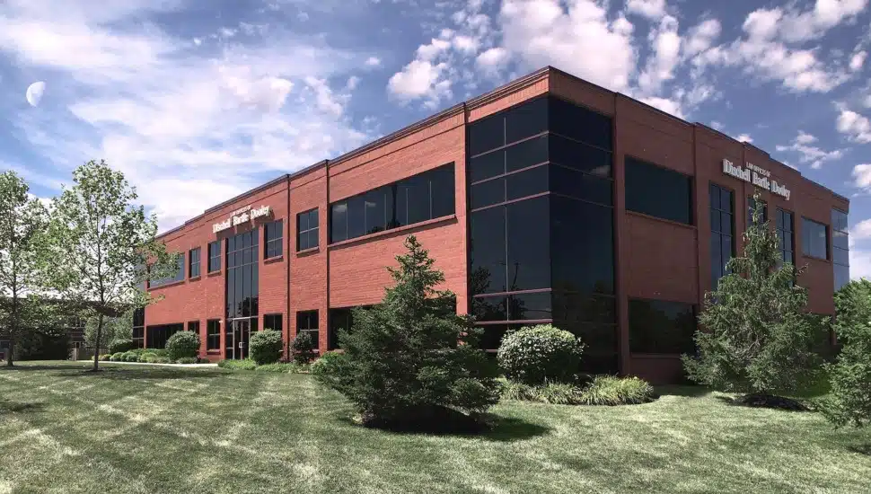 Exterior view of office building.