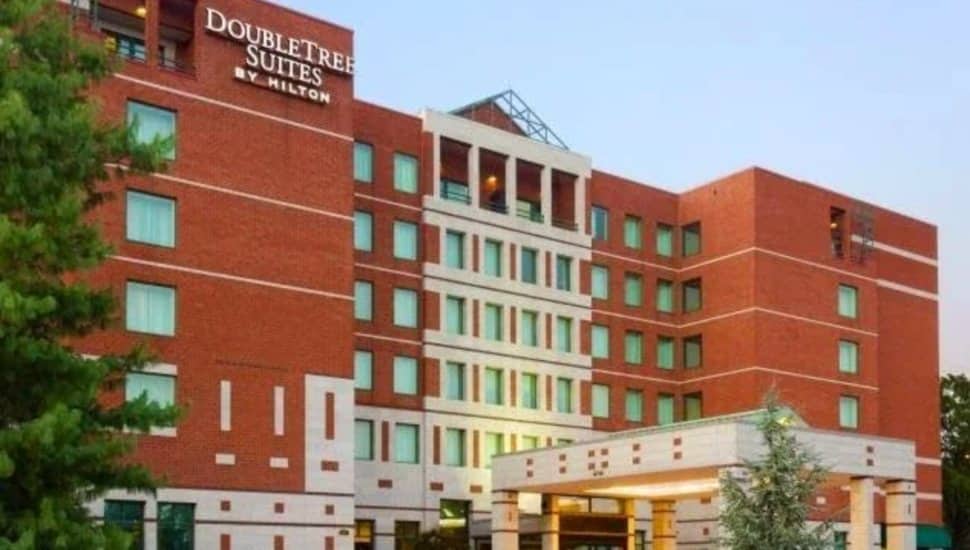 Outside of the Plymouth Meeting DoubleTree Suites.