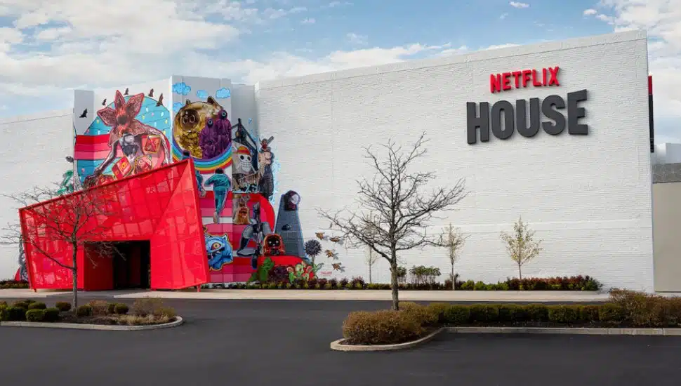 The facade of the Netflix House.
