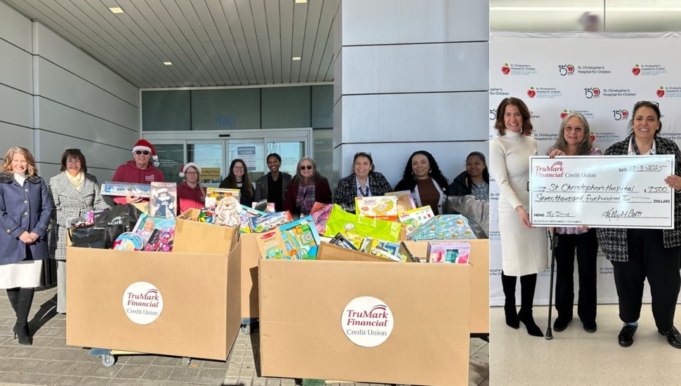 Toy donation and check presentation.
