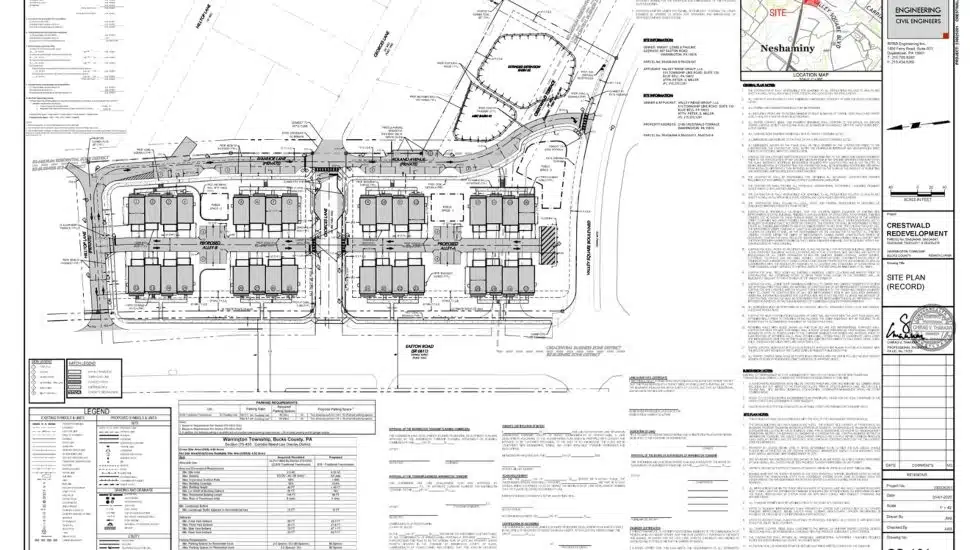 Plans for Warrington Development.
