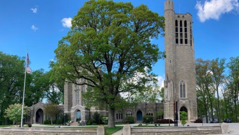 Outside of the Washington Memorial Chapel.