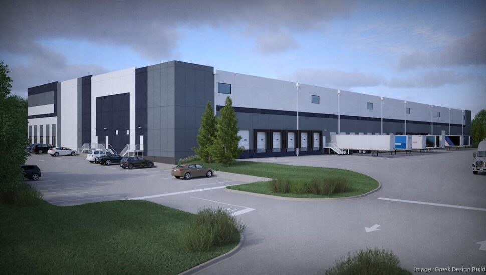 A rendering shows the planned 81,000-square-foot industrial building in Ridley Township.