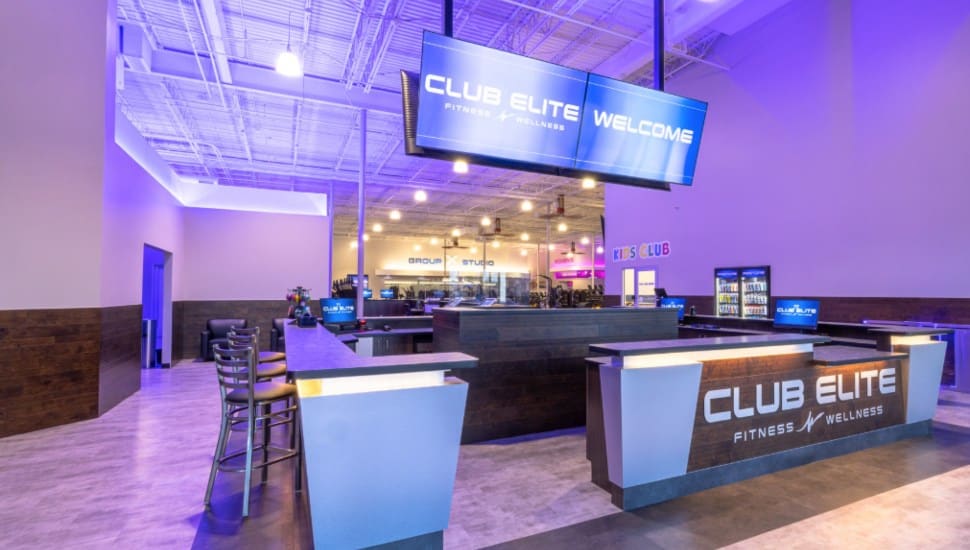 The juice bar inside a Club Fitness.