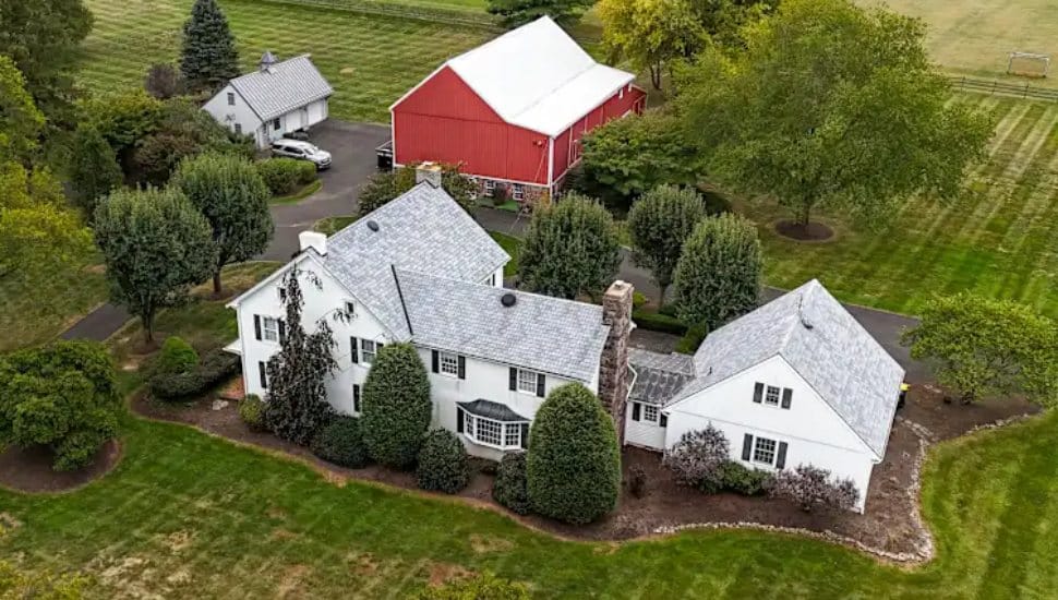 Aerial view of the Tomlinson Road property recently purchased by Dock Mennonite Academy.