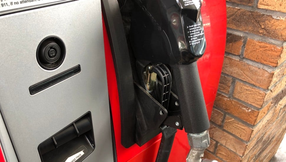 A gas pump at a Sheetz location.