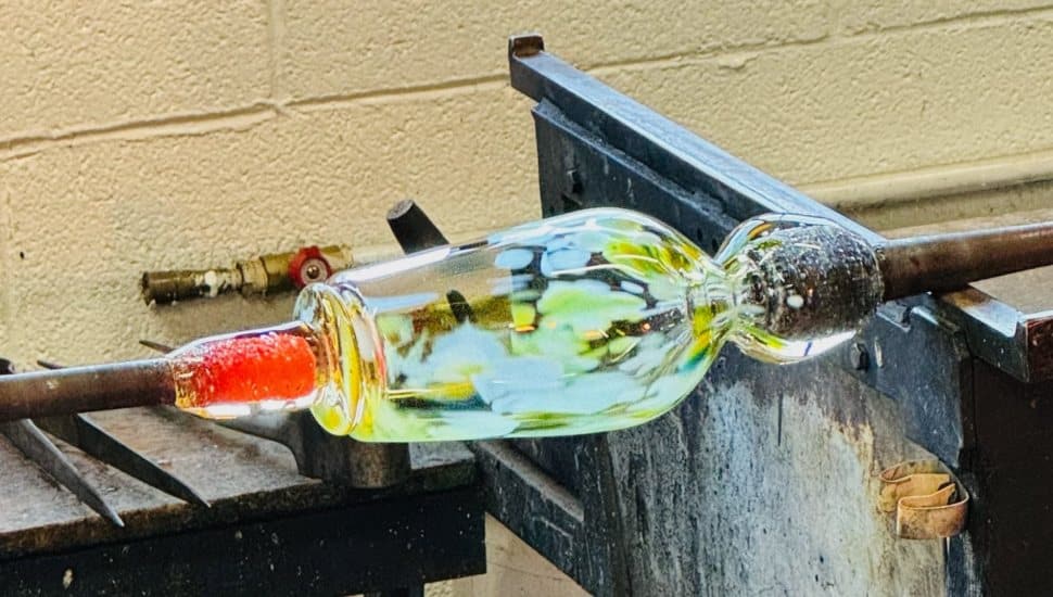 Glass blowing is on display at Taylor Backes Studio in Boyertown.