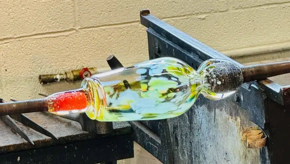 Glass blowing is on display at Taylor Backes Studio in Boyertown.
