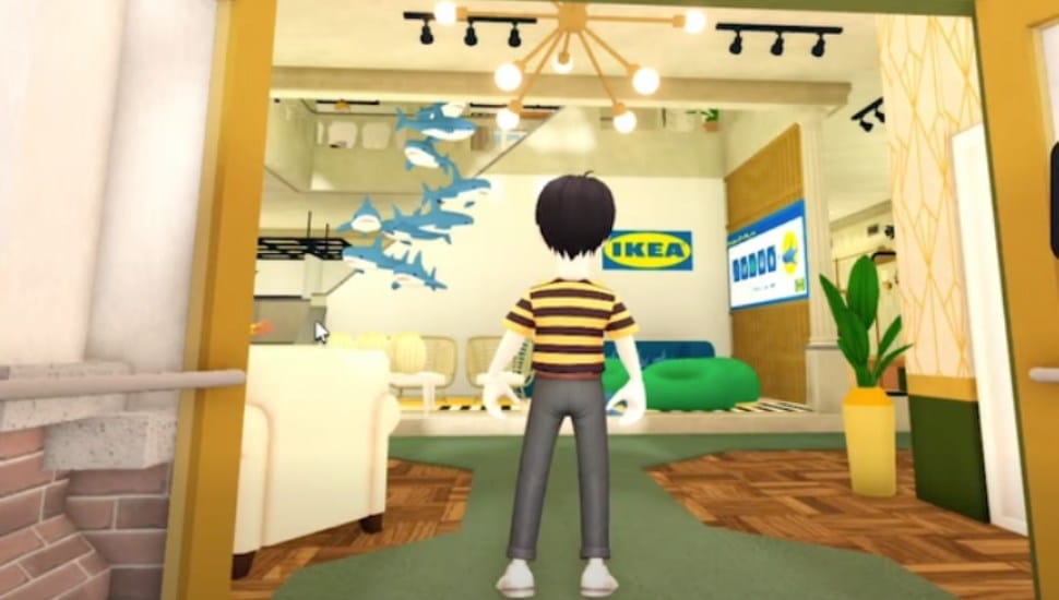 A still from the IKEA store in Roblox's Bloxburg.