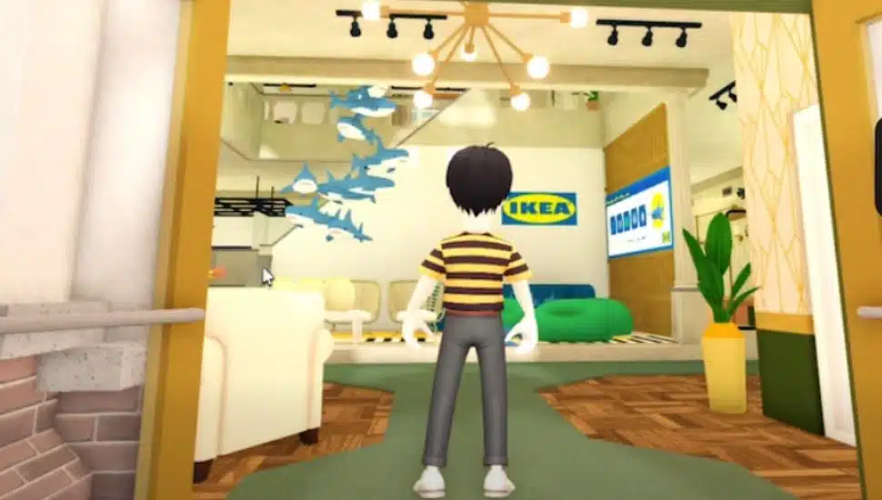 A still from the IKEA store in Roblox's Bloxburg.