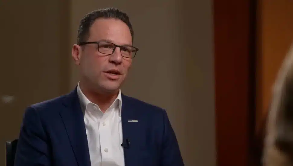 Josh Shapiro sits for an interview.