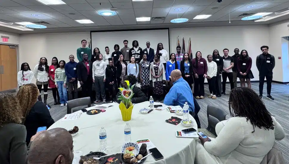 Students are honored at awards banquet.
