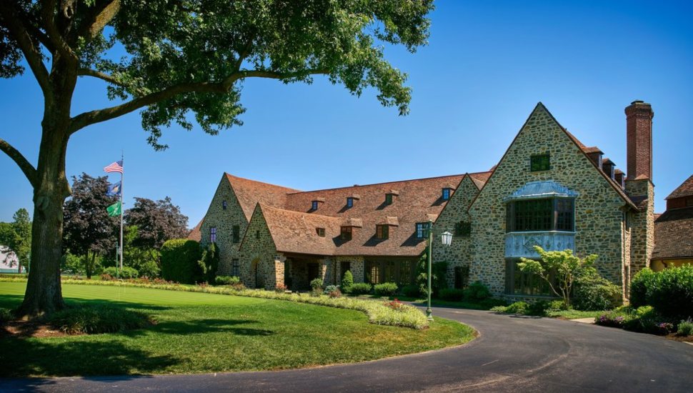 The clubhouse at Aronimink Golf Club in Newtown Square.