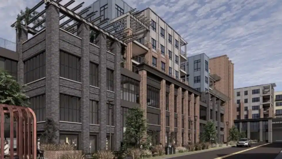 A rendering of the proposed mixed-use development in Ambler by BET Investments