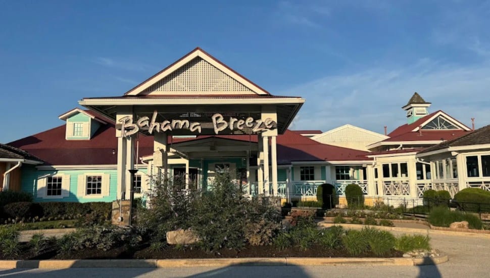The lights are off at the Bahama Breeze in King of Prussia.