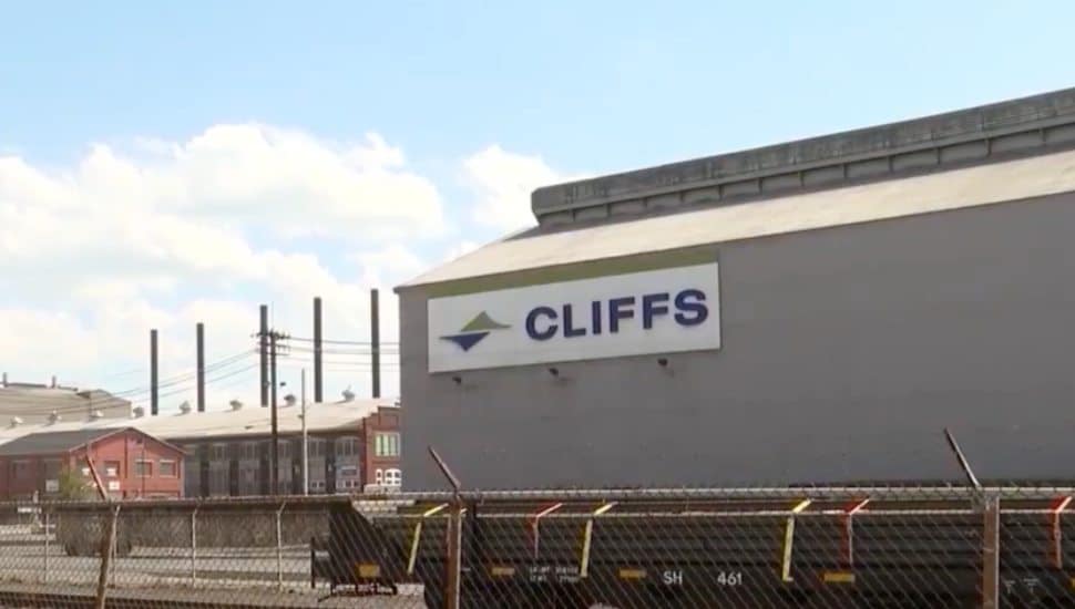 Outside of the former Cleveland Cliffs steel mill in Conshohocken.
