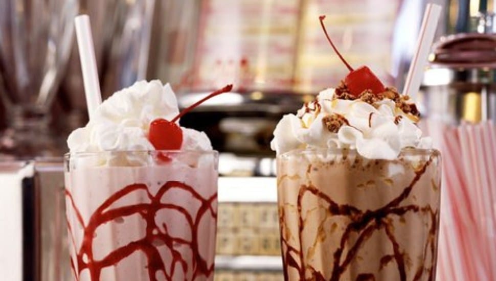 Two malts sit on the bar at The Weldon Fountain.