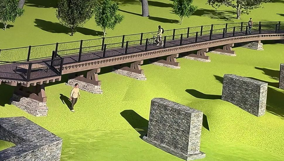 Rendering of Newtown Creek bridge.