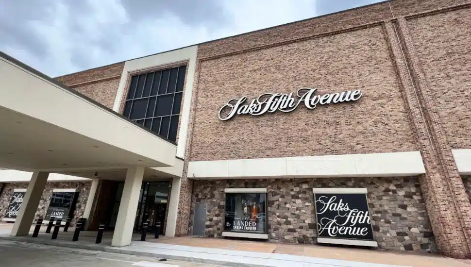 Outside of the Saks Fifth Avenue in Bala Cynwyd.