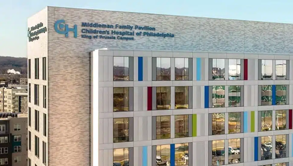 Aerial view of the Children's Hospital of Philadelphia, King of Prussia.