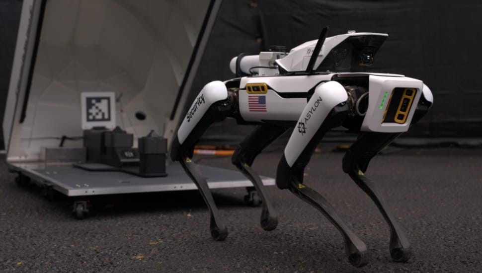Asylon Robotics' security drone dog.