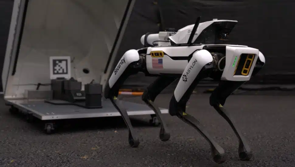 Asylon Robotics' security drone dog.