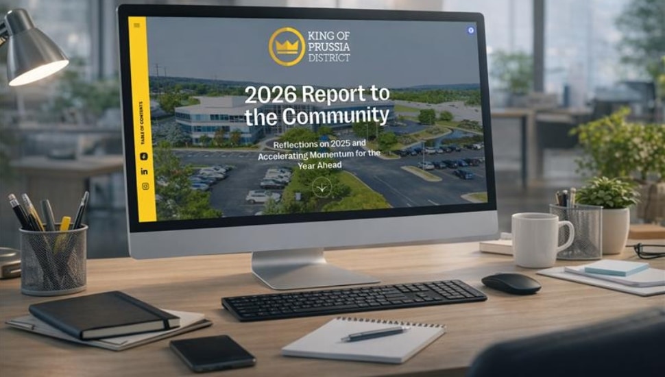 Community Report featured on laptop computer.